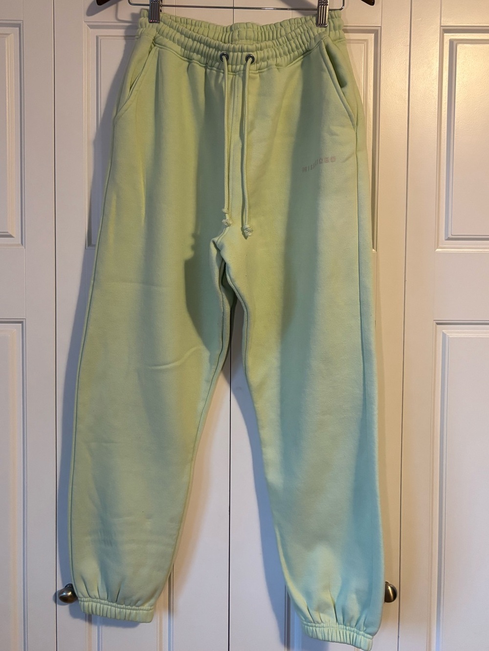 Missguided, pastel green oversized joggers